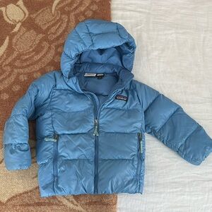 Patagonia hi-loft light blue down puffer jacket size toddler 4T